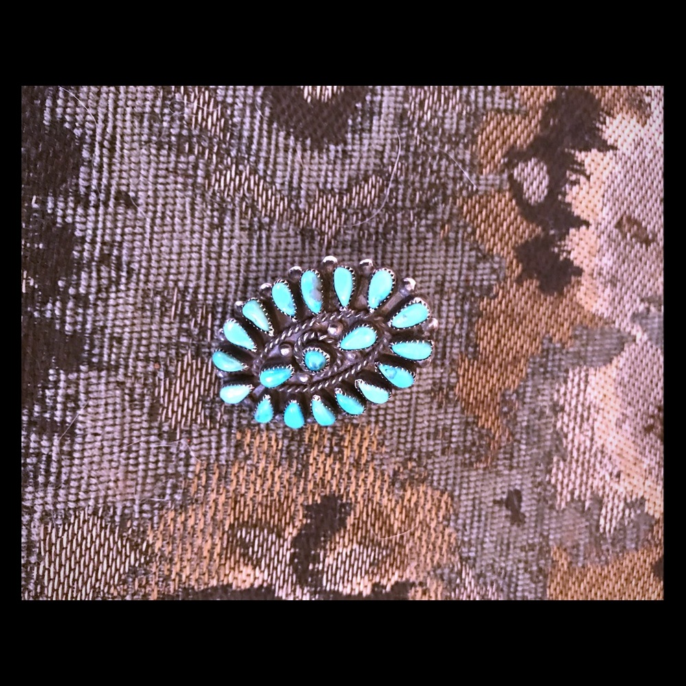Turquoise and silver ring